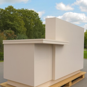 ZheeModern Gloss White Reception Desk