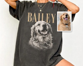 Comfort Colors®Custom Pet Photo And Name Shirt,Personalized Comfort Colors Pet Shirt,Customized Picture Dog Shirt,Dog Lover Gift