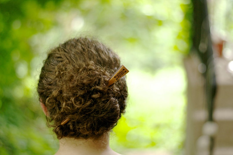 Wood Hair Stick Natural Hair Stick Celtic Hair stick Easy Up Do Bohemian Hair Style Hair Pin Natural Hair Style Hair Stick