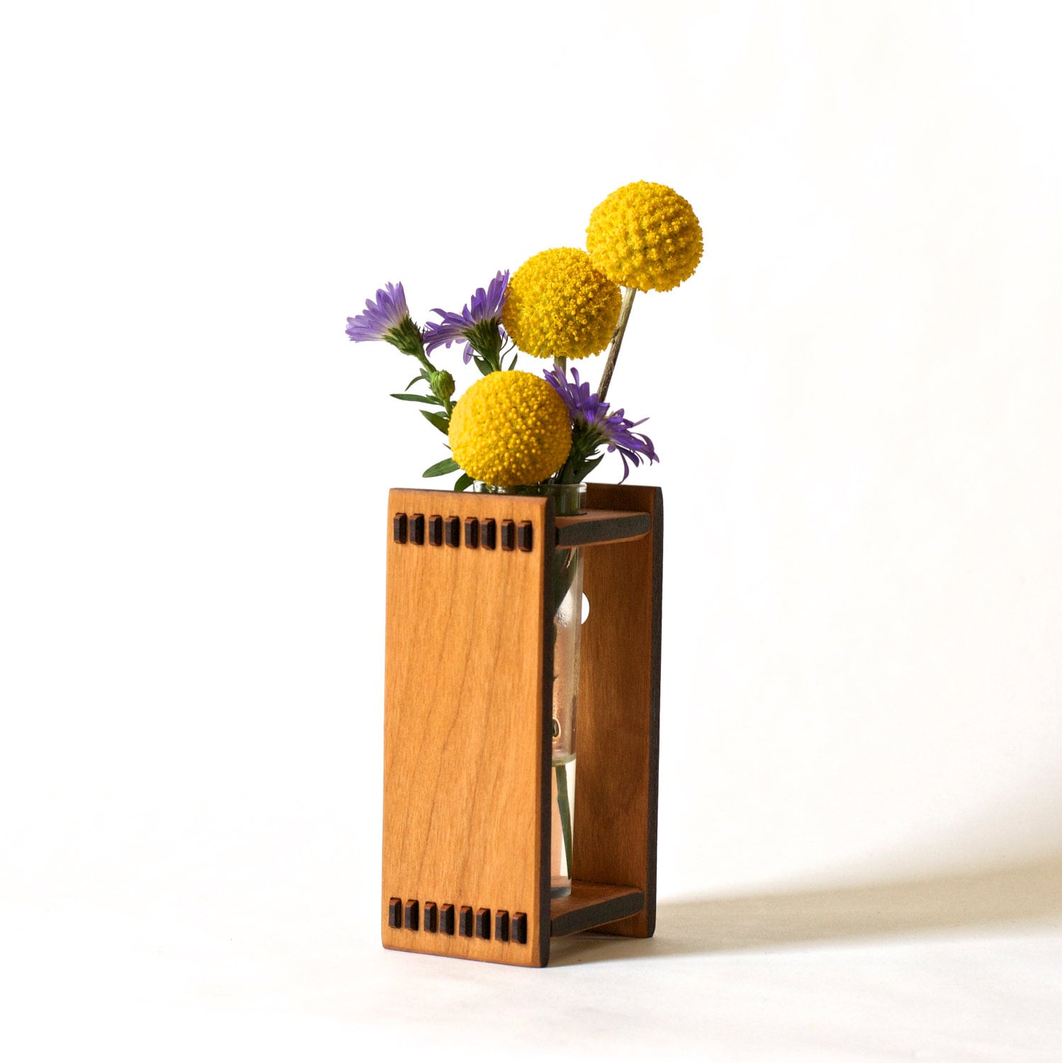 Bud Vase Wood Vase Test Tube Vase Wood Test Tube Vase Etsy