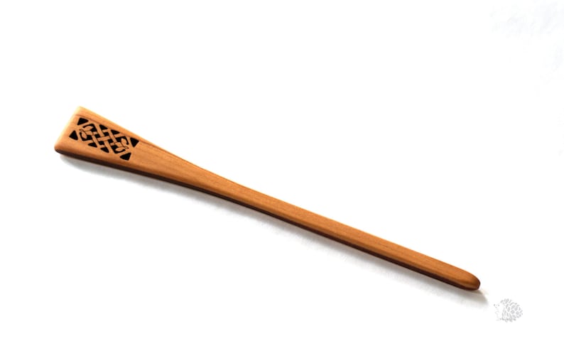 Wood Hair Stick Natural Hair Stick Celtic Hair stick Easy Up Do Bohemian Hair Style Hair Pin Natural Hair Style Hair Stick