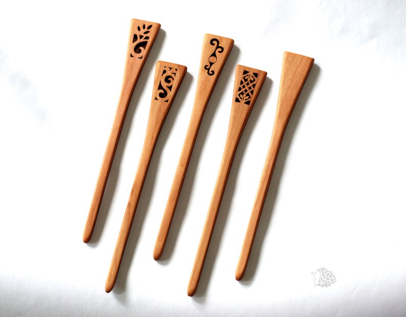 Wood Hair Stick Natural Hair Stick Celtic Hair stick Easy Up Do Bohemian Hair Style Hair Pin Natural Hair Style Hair Stick