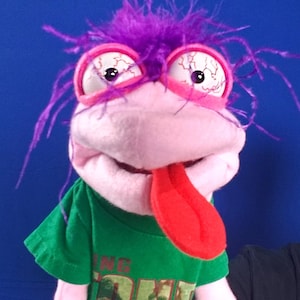 Buzz burattino a mano o figura professionale di ventriloquo con asta da braccio
