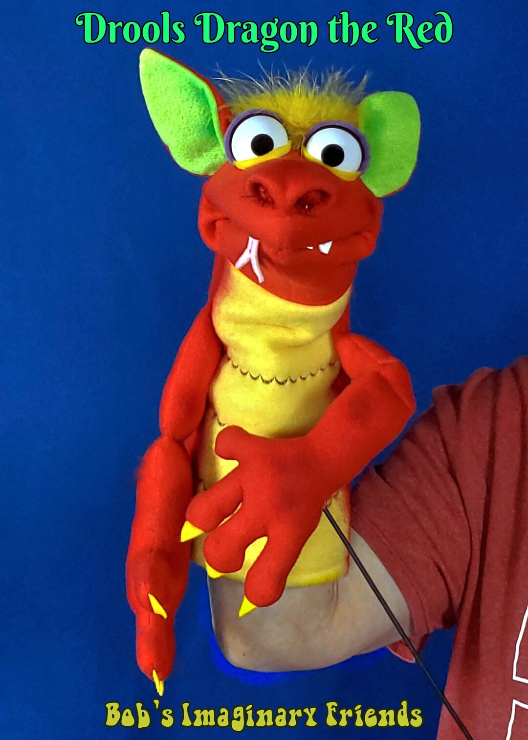 Drools Dragon the Red Hand Puppet or Ventriloquist Pupppet Etsy