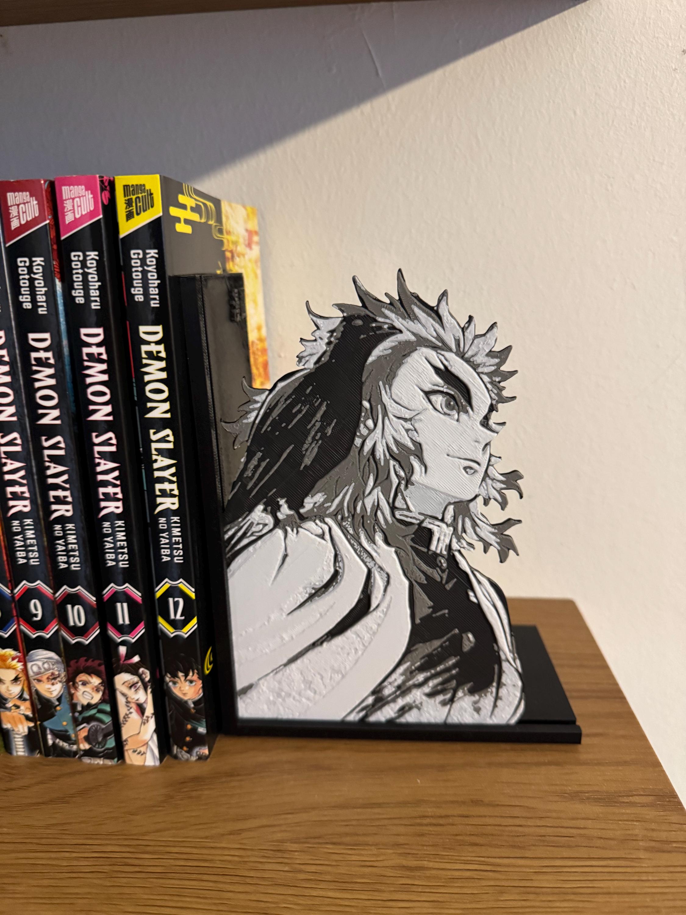 本棚・本収納 Vintage Chest Demon Slayer Inspired Demon Slayer Bookend Set Tanjiro & Rengoku | Anime Bookends 3D