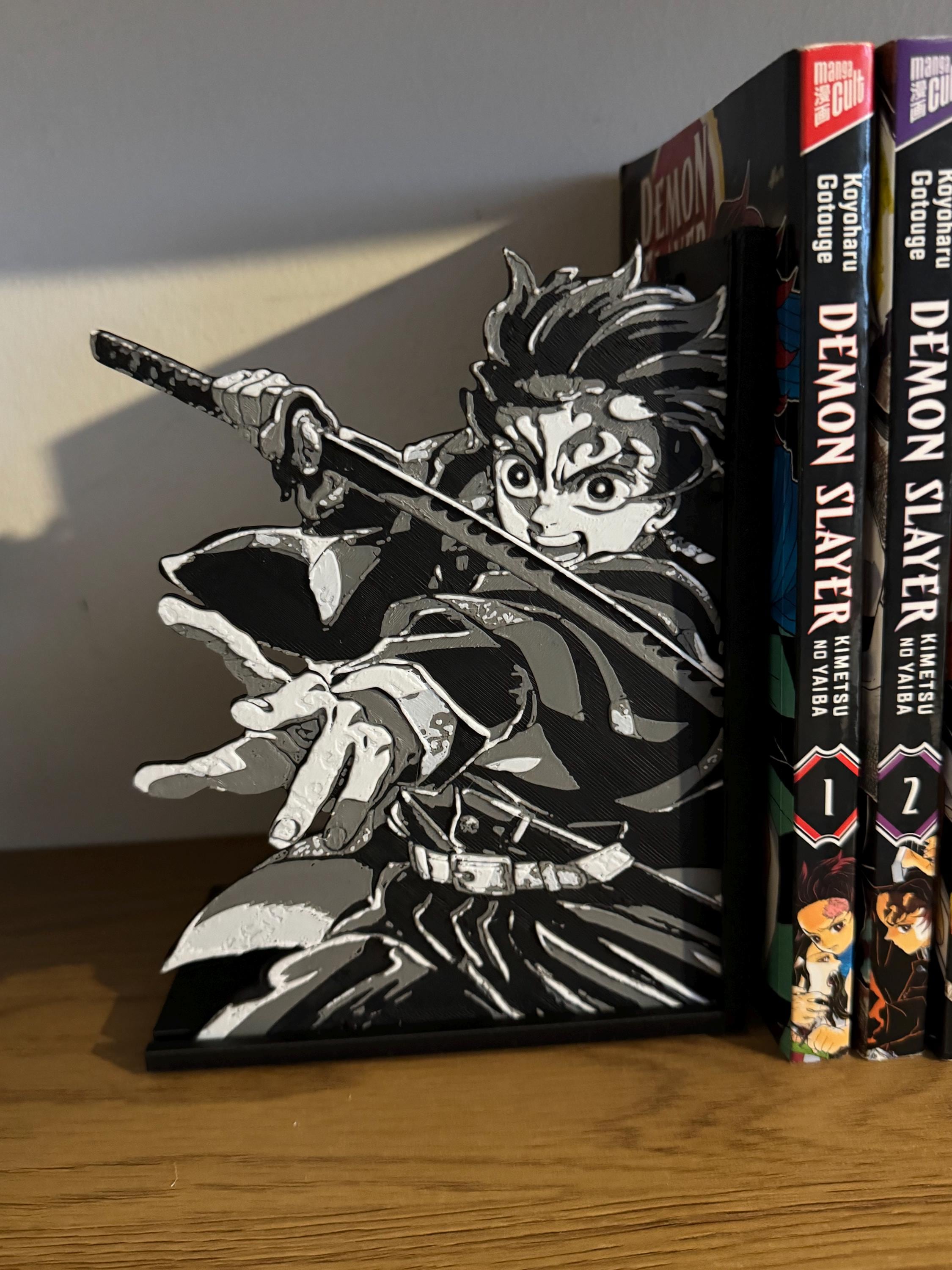 Demon Slayer Bookend Set Tanjiro & Rengoku | Anime Bookends 3D