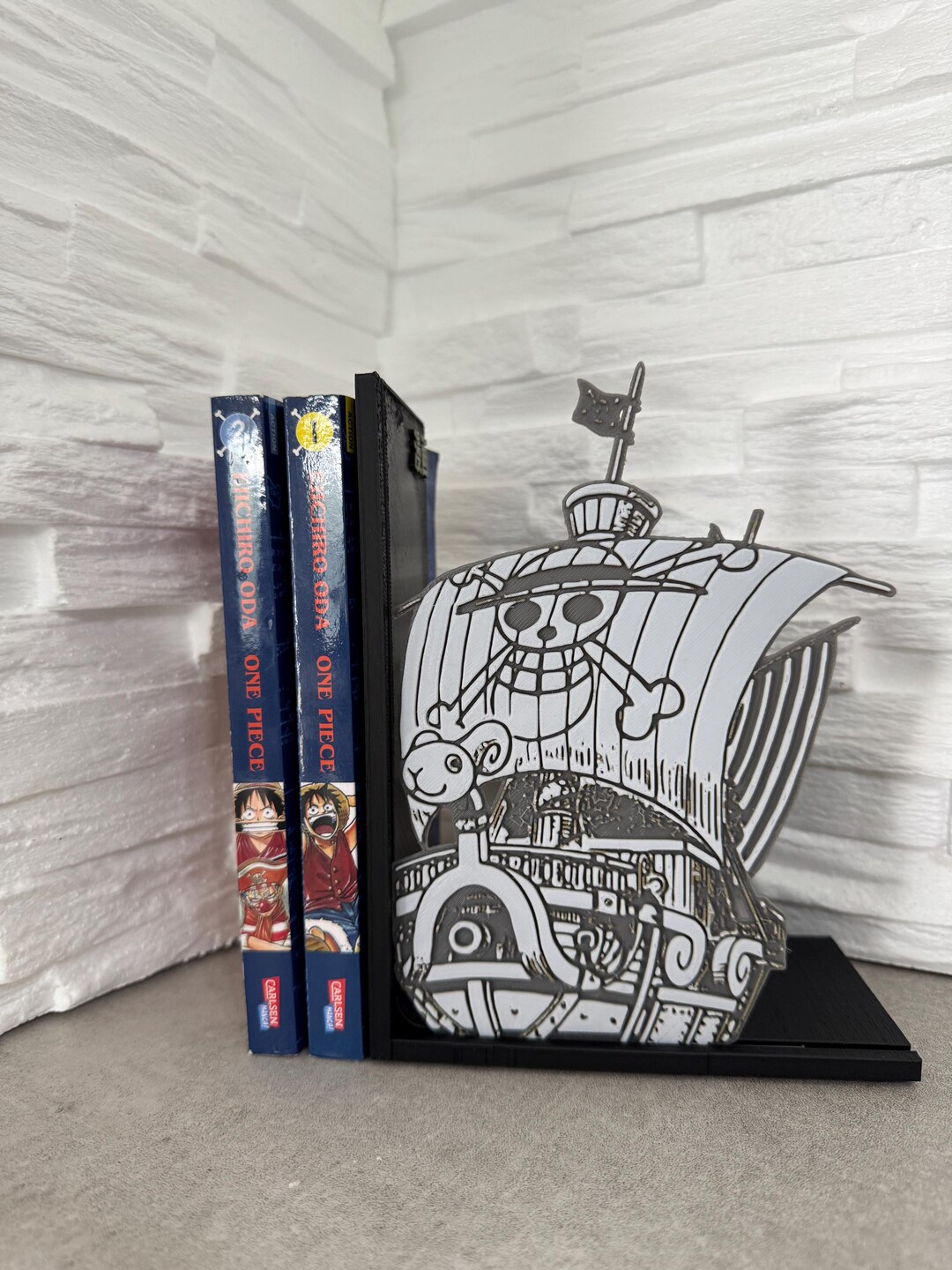 One Piece Going Merry Bookend Anime Gift Idea Handmade Manga