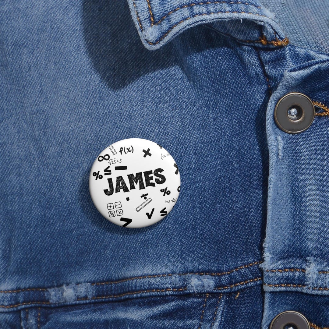 Customizable Math Pin Buttons for Students, Unique Personalized Gifts ...