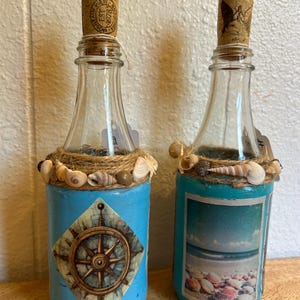 Nautical Message in a Bottle Set of 2