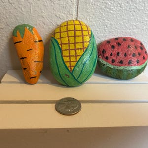 Garden Fresh Painted Rock Trio - Smith River Stone Collection