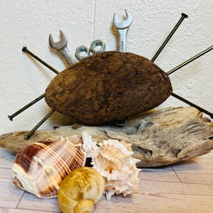 Driftwood Crab Sculpture | Upcycled Tool Art |