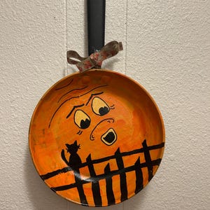 Halloween Moon Face Decorative Frying Pan