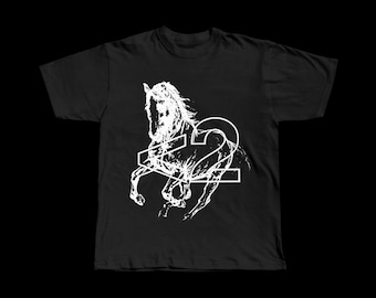 2Hollis 2H Black Horse Tee T-Shirts Album Tour Merch | Underground Nettspend Osamason Che Chief Keef Feng Fakeming Streetwear Opium