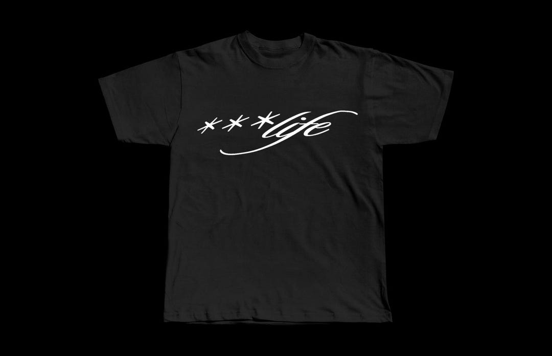 2hollis Life Script Cursive Font Underground Rap Merch White Tiger 2 ...
