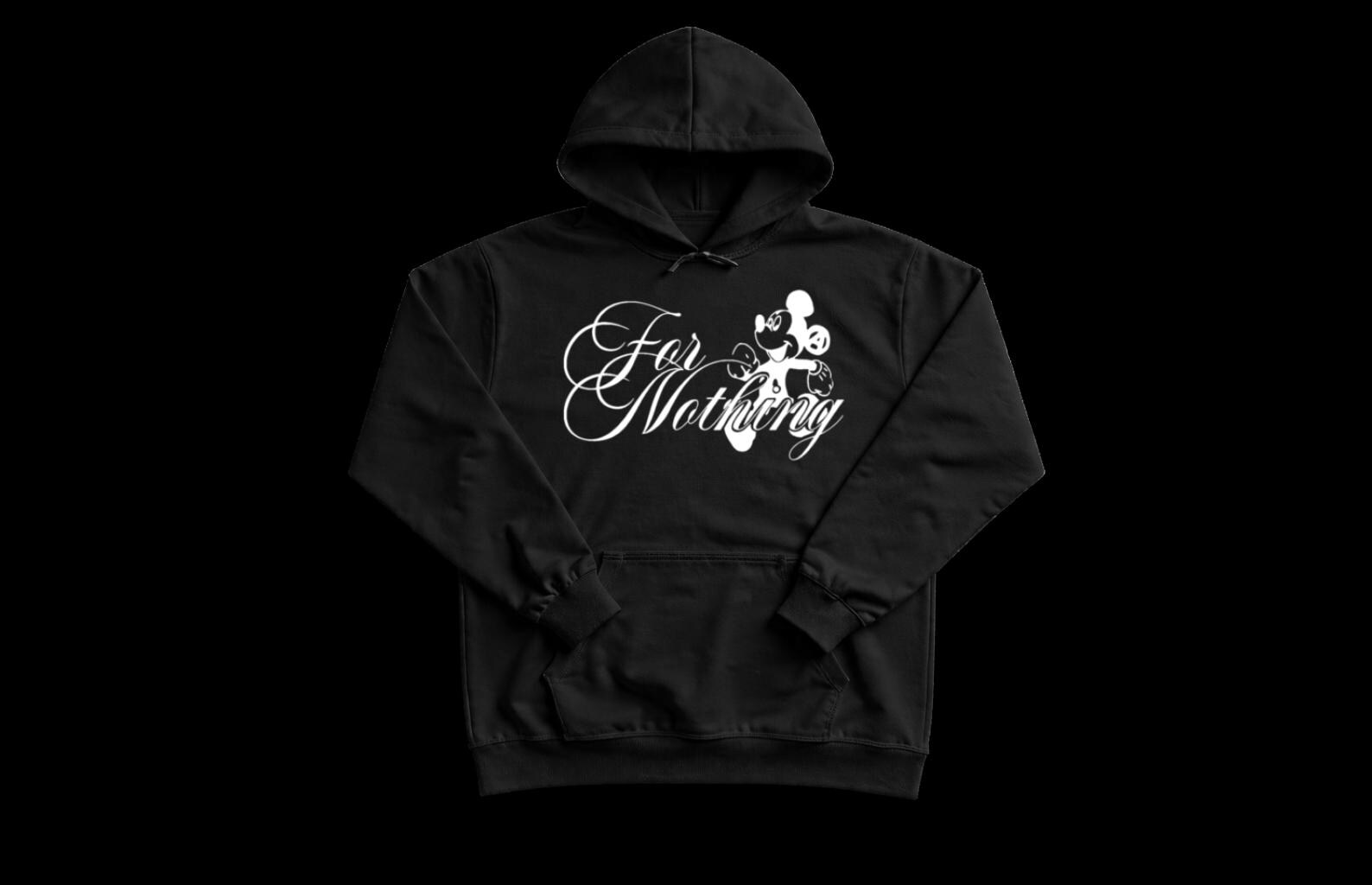 Nine Vicious For Nothing Hoodie ブラック Nine Vicious for Nothing Album Hoodie Merch Nettspend Che Rap
