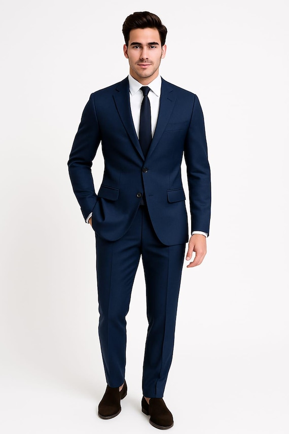 navy blue suit with black dress Tomasso Black - Navy Blue Suit