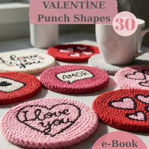 Ponsnaaldsjabloon: 30 liefdespictogrammen pdf (digitaal bestand 8,5 x 8,5 cm)