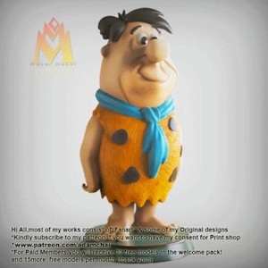 Fred from The Flintstones High Quality 12K Resin Printed, Painted or Unpainted TV Show Figurine, Collectible Classic Statue
