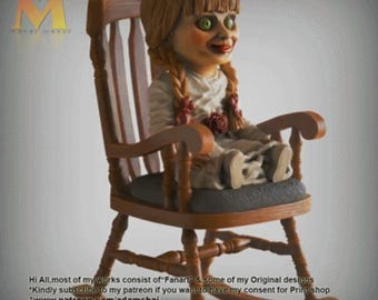 アナベル人形レプリカ - 手作りホラーアート - 『死霊館』(2014) に