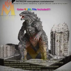 Godzilla Legendary Diorama High Quality 12K Resin Printed Figure, Painted or Unpainted Monster Figurine, Collectible Godzilla Statue