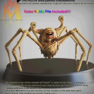 The Thing Head Monster Figure High Quality 12K Resin Printed, Painted or Unpainted Monster Figurine, Collectible Horror Movie Statue