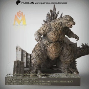 Godzilla Minus One Diorama High Quality 12K Resin Printed Figure, Painted or Unpainted Monster Figurine, Collectible Godzilla Statue
