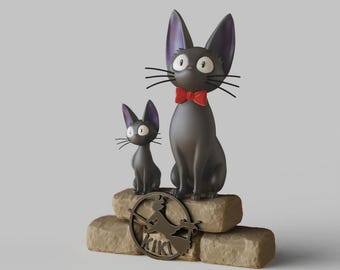 Kiki's bezorgservice Jiji 3D-geprint figuur in 12K ABS-hars, geverfd of ongeverfd anime-figuur, cadeau voor animeliefhebbers