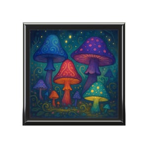 Mystical Mushroom Jewelry Box | Boho Storage, Gifts for Her, Decorative Organizer, Nature-Inspired Home Decor, Fantasy Decor