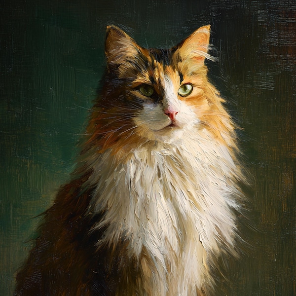 Custom Pet Oil Painting Hand-painted Canvas Portrait Art From Photo Commission Loss Memorial Personalized cat Lover Gifts Birthday Present