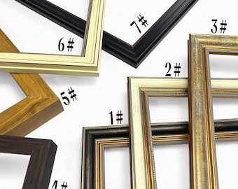 Upgrade Personalized Frame for Custom Oil Painting，Canvas Floating Frames Upgrade, Premium Vintage Wooden Frame,1#-9#,Sizes Available