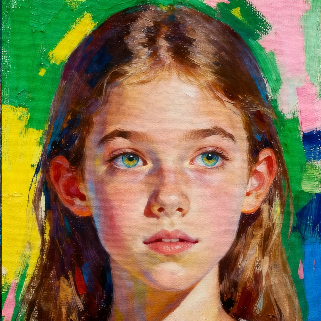 Custom Portrait From Photo Hand-painted Woman Oil Painting Canvas ...