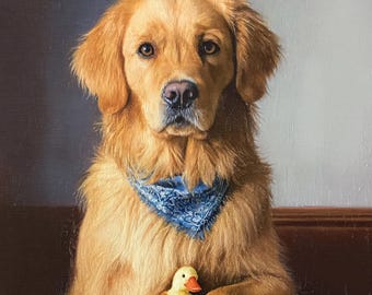 Custom Pet Oil Painting Hand-painted Canvas Portrait Art From Photo Commission Loss Memorial Personalized dog Lover Gifts birthday Present