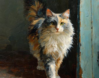 Custom Pet Oil Painting Hand-painted Canvas Portrait Art From Photo Commission Loss Memorial Personalized cat Lover Gifts Birthday Present