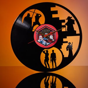 Star Wars Movie Vinyl Record Clock - Star Wars Gift for Kids, Starwars Characters Clock, Star Wars Movie Wall Art, Kids Room Decor for Him