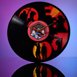 Star Wars Movie Vinyl Record Clock - Star Wars Wall Art, Star Wars Decor for Kids Room, Starwars Characters Clock for Vintage Movie Fan