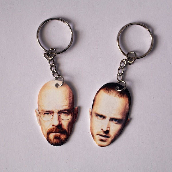 Walter White and Jesse Pinkman Friendship Keychains