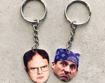 Dwight and Michael Friendship Keychains