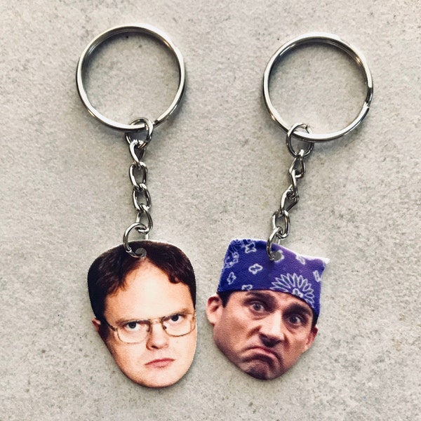 Dwight and Michael Friendship Keychains