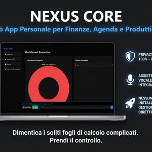 Tableau de bord financier interactif : application web personnelle HTML pour la gestion des dépenses, du budget et des engagements, avec assistant vocal (modèle numérique pour PC).