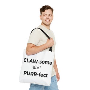 Cat Lover Tote Bag - Cute Reusable Canvas Bag for Cat Moms & Dads, Eco-Friendly Feline Gift, Everyday Pet Shopper