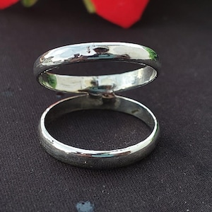 Sterling Silver Open Double Band Ring: Minimalist Unisex Jewelry
