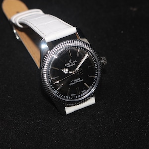 Vintage Breitling Hand winding 17 Jewels Wrist Watch Black Dial