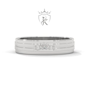 Sterling Silver Diamond Eternity Band: Dainty Stacking Wedding Ring