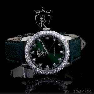 Kriyan Jewels D&#39;chime Unisex Moissanite Diamond Dial Luxury Watch