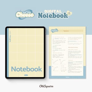 Cahier numérique | Carnet GoodNotes, journal numérique, carnet d&#39;étudiant, modèles de notes, papier numérique | Avec lignes, quadrillage, pointillés, Cornell