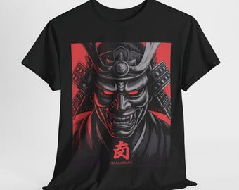 T-shirt Samurai Warrior, Japans T-shirt met katana-afbeelding