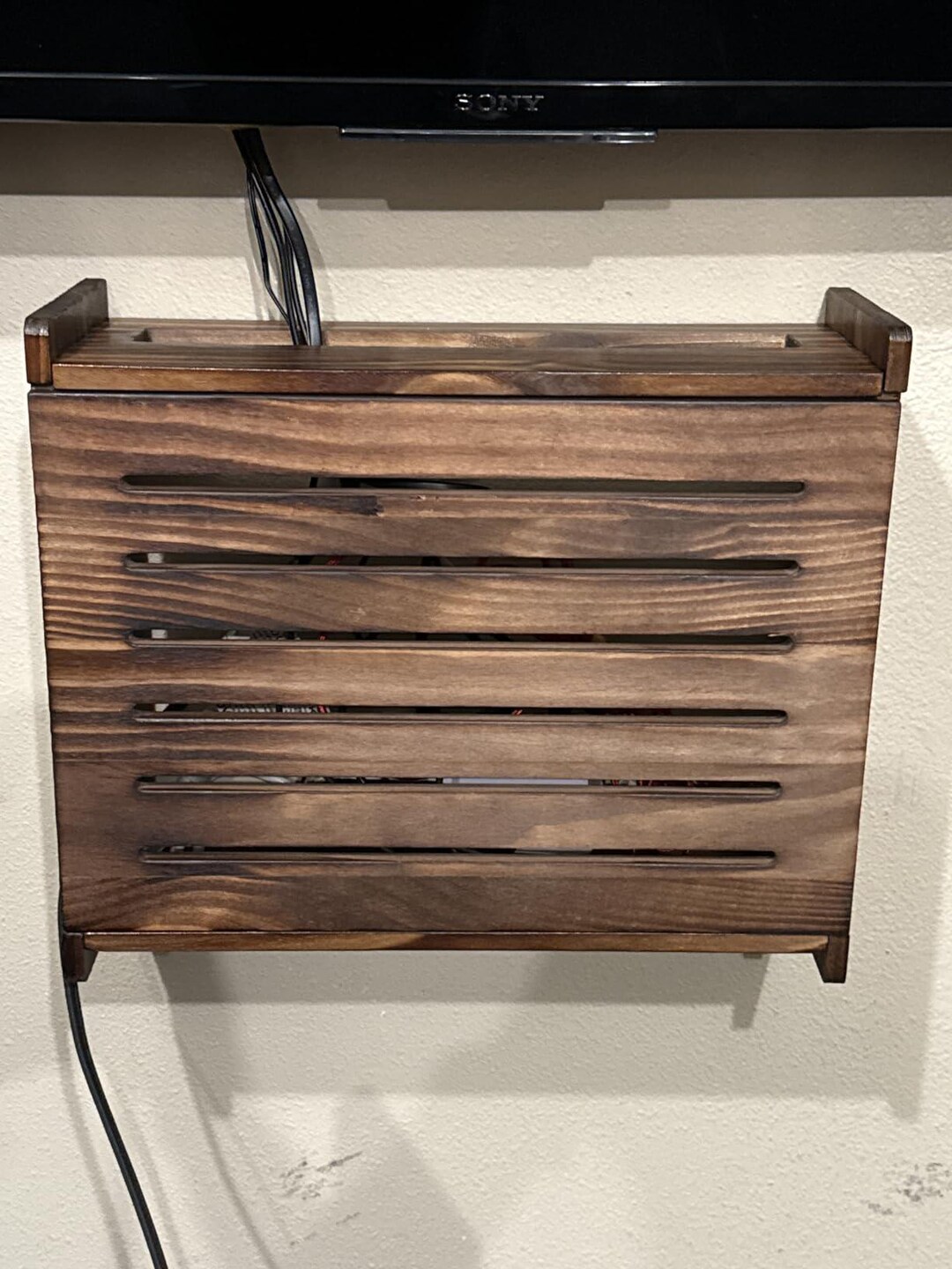Wooden Wifi Router Box Hider | Cable Management, Charging Station, Pine ...