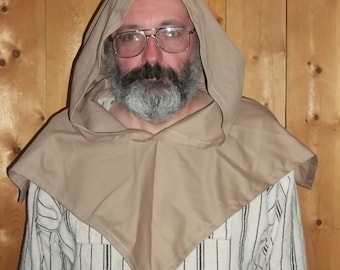 hood of tan twill cotton
