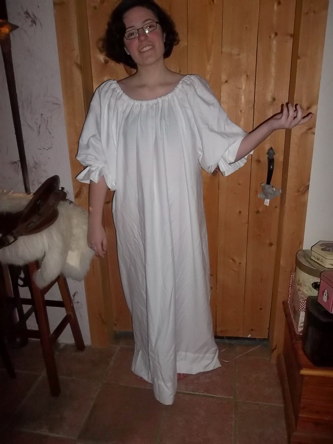 chinese dress ladies STJDM Nightgown,Luxury Sleepwear Nightgown Women Summer Lace Cotton  Nightdress Elegant Lady Long Dress Bride European medieval style L white :  Amazon.nl: Fashion main image 0