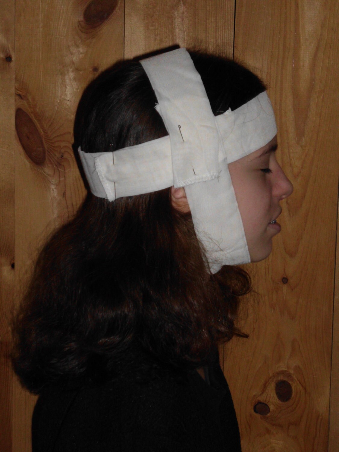 Medieval Head Rails Medieval Head Rail Set in White Includes Veil, 2 Bands, and a Set of 6 ...